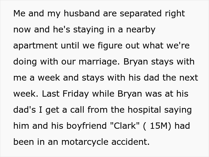 &ldquo;AITA For Screaming At My Husband And Forcing My Son To Pay For His Boyfriend&rsquo;s Medical Bills Out Of His College Fund?&rdquo;