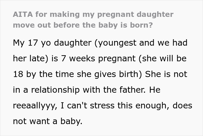 "I Just Will Not Raise This Baby": Woman Asks If She's A Jerk For Kicking Out Her Unemployed Pregnant Teen Daughter