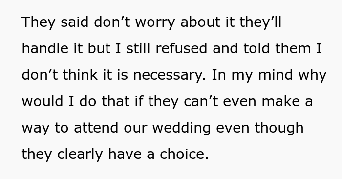Bride-To-Be Asks If She's Wrong To Be Angry With Parents For Going On Vacation Instead Of Attending Her Wedding - 9