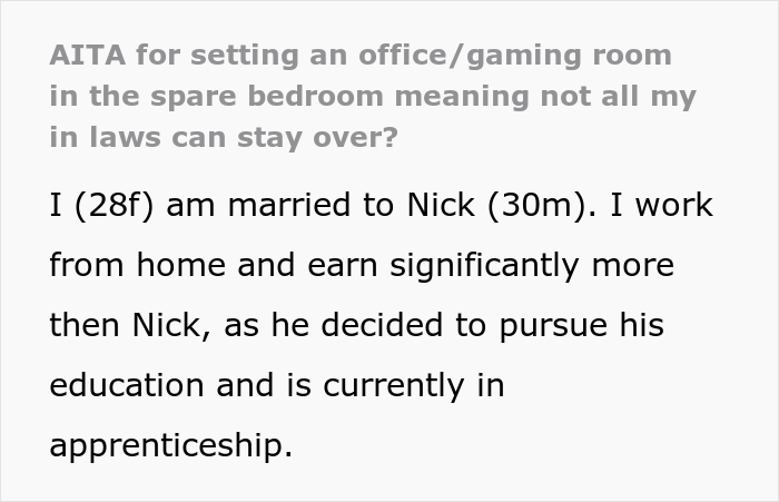 Tired Of Having To Host Husband’s Family All The Time, Woman Converts Guest Bedroom Into Her Office, Relationship Drama Ensues Tired Of Having To Host Husband’s Family All The Time, Woman Converts Guest Bedroom Into Her Office, Relationship Drama Ensues