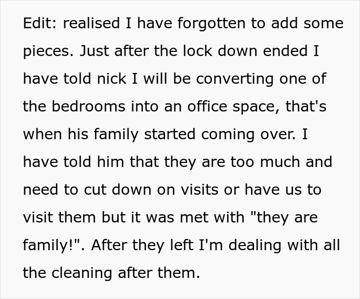 Tired Of Having To Host Husband’s Family All The Time, Woman Converts Guest Bedroom Into Her Office, Relationship Drama Ensues Tired Of Having To Host Husband’s Family All The Time, Woman Converts Guest Bedroom Into Her Office, Relationship Drama Ensues
