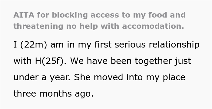 Boyfriend Wonders If He Was A Jerk For Telling His GF To Pack Her Bags, After She Repeatedly Ignored His Food Boundaries Boyfriend Wonders If He Was A Jerk For Telling His GF To Pack Her Bags, After She Repeatedly Ignored His Food Boundaries