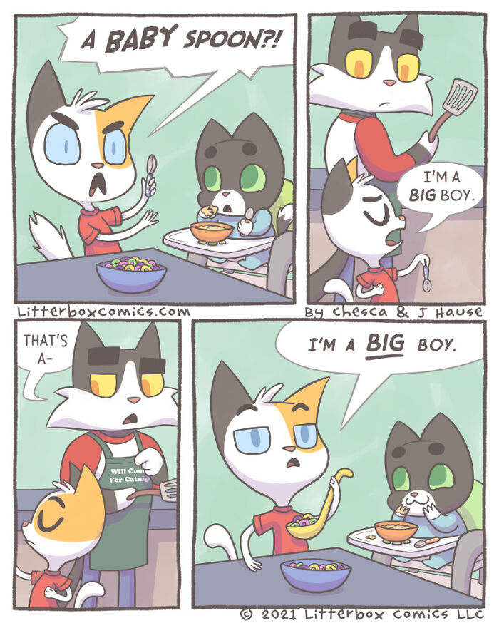 I Draw My Family As Cats In These 30+ Mom Comics