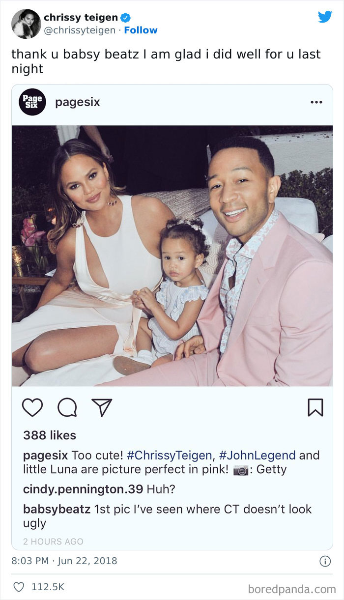 Clearly This Is The First Photo Of Chrissy This Individual Has Ever Seen