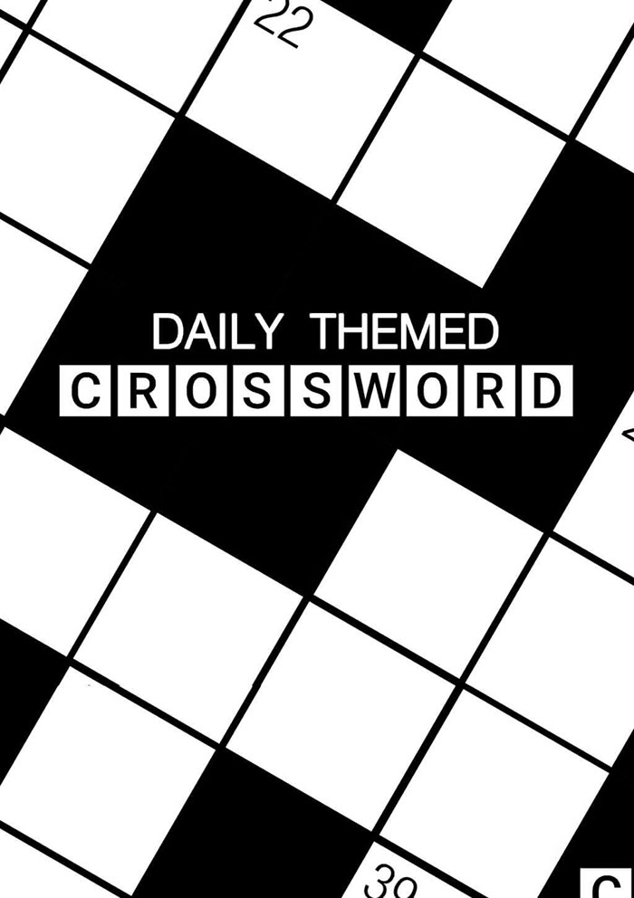 Black and white daily themed crossword puzzle grid representing popular mobile games for downloading and playing on smartphones.