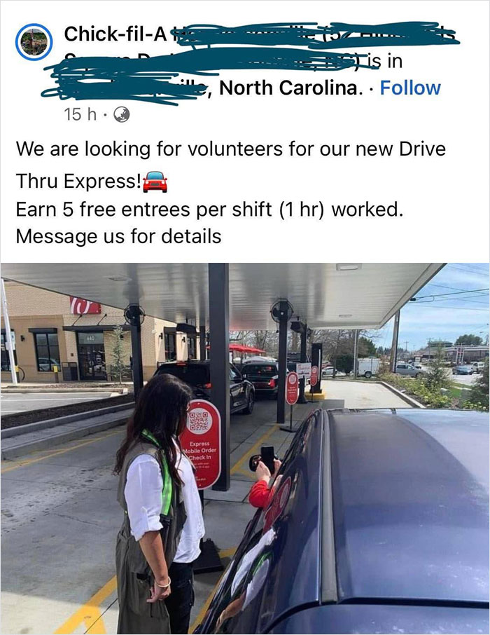 "We Are Looking For Volunteers For Our New Drive Thru": Chick-Fil-A Faces Backlash For Their Despicable Volunteer Search "We Are Looking For Volunteers For Our New Drive Thru": Chick-Fil-A Faces Backlash For Their Despicable Volunteer Search