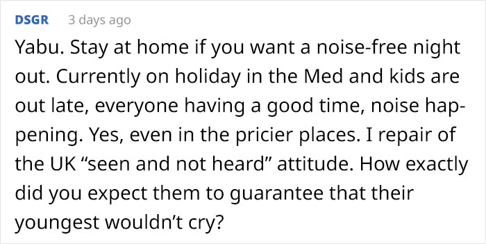 Woman Is Furious After Her Expensive Dinner Gets "Ruined" By Toddlers, Proposes A New Policy To Deal With Chaotic Children