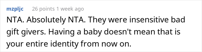 "People Have Told Me I Was Ungrateful And Selfish": New Mom Upset She Got Baby Stuff On Her Birthday, Wonders If She's A Jerk "People Have Told Me I Was Ungrateful And Selfish": New Mom Upset She Got Baby Stuff On Her Birthday, Wonders If She's A Jerk
