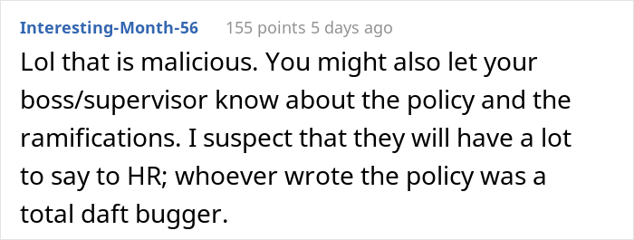 Employee Is Told To Have Their Meals Only During Assigned Time Periods, They Maliciously Comply And End Up Doing Less Work