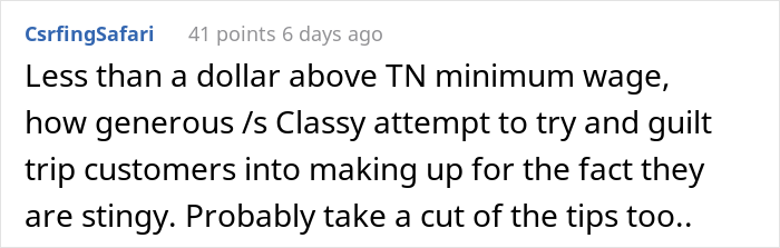 Restaurant Owner Berates Customers For Not Tipping Their Servers Who Work For $3 An Hour, Faces Major Backlash Online - 25