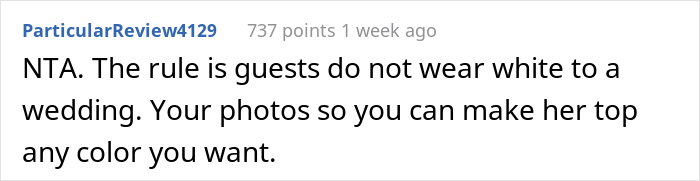 Bride Changes The Color Of Sister-In-Law&rsquo;s Top In Her Wedding Photos, Won't Send Her The Original Pics Unless She Pays For Them