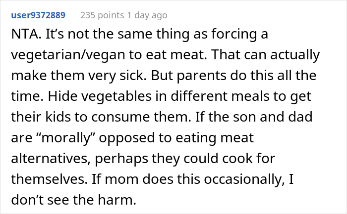 "My Son And Husband Always Turn Up Their Noses At Meat Alternatives": Woman Serves Fake Meat To See If They Actually Hate It