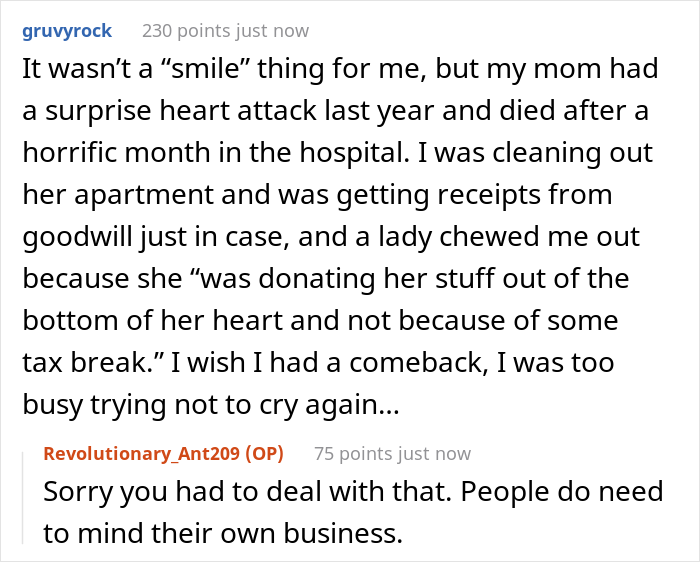 Woman Shares How She Had To Lie To A Stranger About Her Parents Recently Dying To Teach Him Not To Require Smiles From Women