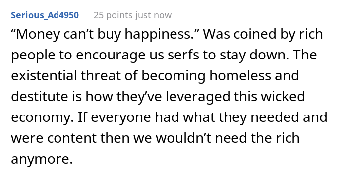 People Online Express If They Really Think Money Could Buy Happiness After Someone Points Out That It Would At Least Solve 99% Of Their Problems