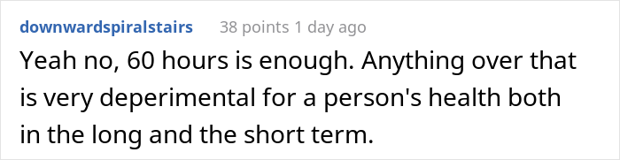 Boss Wants To Fire This Person Because They Don&rsquo;t Want To Work More Than 60 Hours A Week