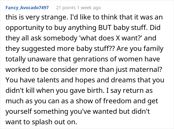 "People Have Told Me I Was Ungrateful And Selfish": New Mom Upset She Got Baby Stuff On Her Birthday, Wonders If She's A Jerk "People Have Told Me I Was Ungrateful And Selfish": New Mom Upset She Got Baby Stuff On Her Birthday, Wonders If She's A Jerk