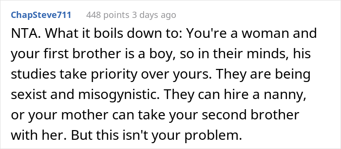 Woman Has Packed Uni Schedule But Her Parents Still Expect Her To Take Care Of Her Little Brother, Drama Ensues When She Refuses Woman Has Packed Uni Schedule But Her Parents Still Expect Her To Take Care Of Her Little Brother, Drama Ensues When She Refuses