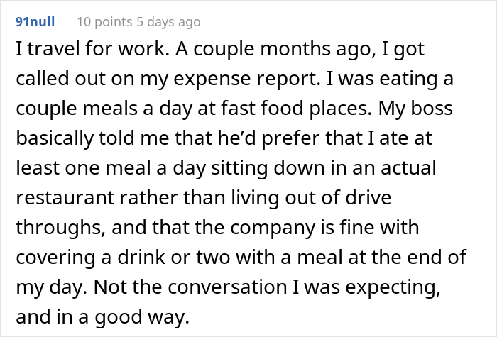 Employee Is Told To Have Their Meals Only During Assigned Time Periods, They Maliciously Comply And End Up Doing Less Work