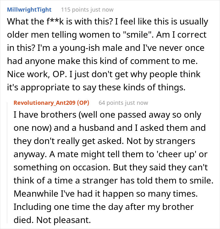 Woman Shares How She Had To Lie To A Stranger About Her Parents Recently Dying To Teach Him Not To Require Smiles From Women