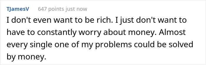 People Online Express If They Really Think Money Could Buy Happiness After Someone Points Out That It Would At Least Solve 99% Of Their Problems