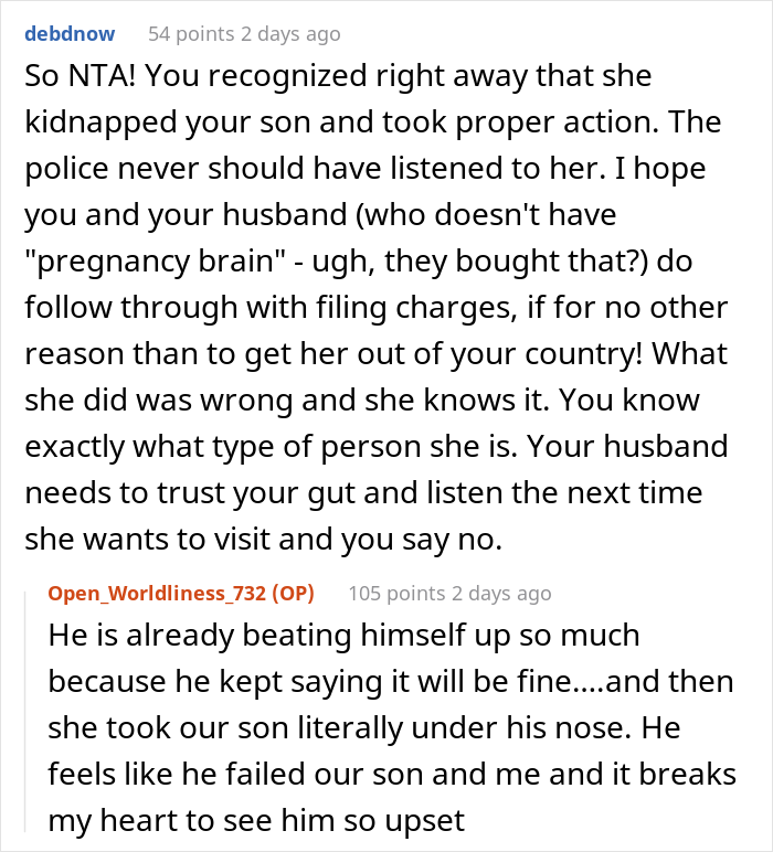 Woman Asks The Internet Whether She Was Wrong To Tell Her Mother She Can’t See Her Son Anymore After She Kidnapped Him - 27