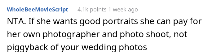 Bride Changes The Color Of Sister-In-Law&rsquo;s Top In Her Wedding Photos, Won't Send Her The Original Pics Unless She Pays For Them