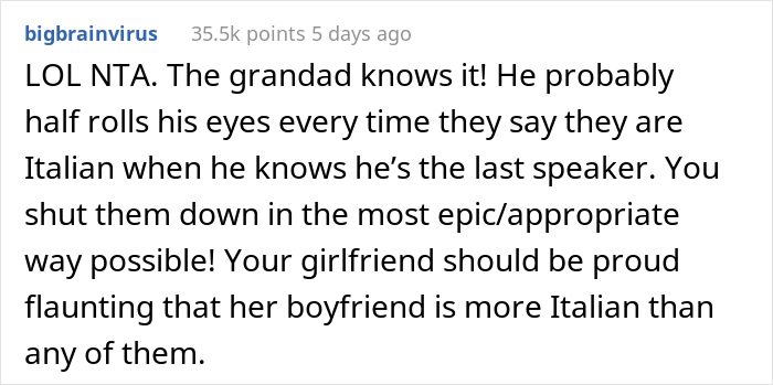 Girlfriend's Rude Italian-American Family Make Fun Of Her Boyfriend, Are Surprised When He Roasts Them With Fluent Italian Girlfriend's Rude Italian-American Family Make Fun Of Her Boyfriend, Are Surprised When He Roasts Them With Fluent Italian