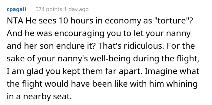 Teen Says Parents Shouldn't Have Bought Nanny A First-Class Ticket, Regrets It After They Put Him In Economy For Being So Elitist