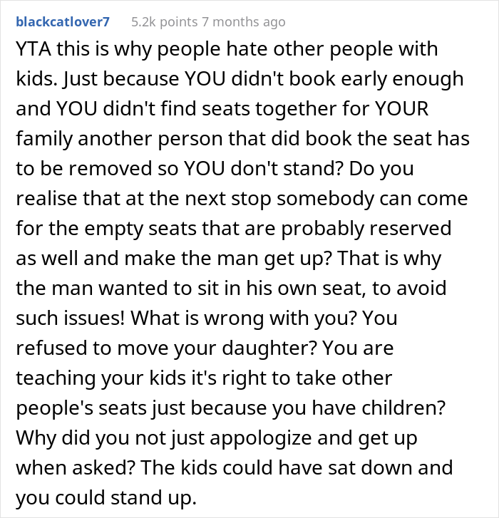 Mom Asks If She Was Wrong Not To Give Up Her Daughter’s Train Seat Though Another Passenger Paid For It Mom Asks If She Was Wrong Not To Give Up Her Daughter’s Train Seat Though Another Passenger Paid For It
