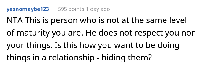Woman Online Wonders If She’s A Jerk For Locking Her Expensive Toiletries Away From Her Boyfriend Woman Online Wonders If She’s A Jerk For Locking Her Expensive Toiletries Away From Her Boyfriend
