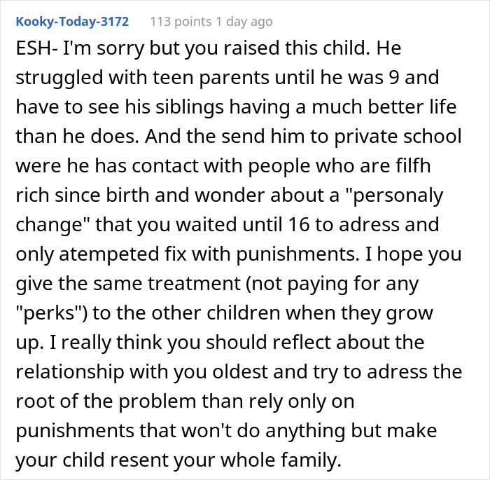 Teen Says Parents Shouldn't Have Bought Nanny A First-Class Ticket, Regrets It After They Put Him In Economy For Being So Elitist