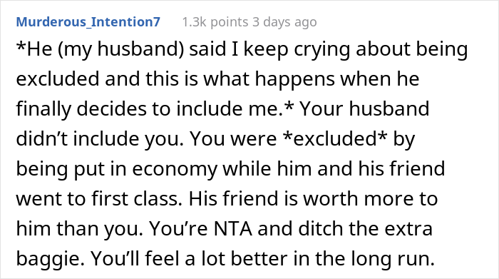 Husband Books 1st Class Tickets For Himself And His Friend For A Trip While Wife Only Gets Economy, Drama Ensues When Wife Decides Not To Go - 16