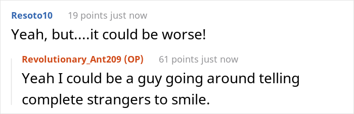 Woman Shares How She Had To Lie To A Stranger About Her Parents Recently Dying To Teach Him Not To Require Smiles From Women