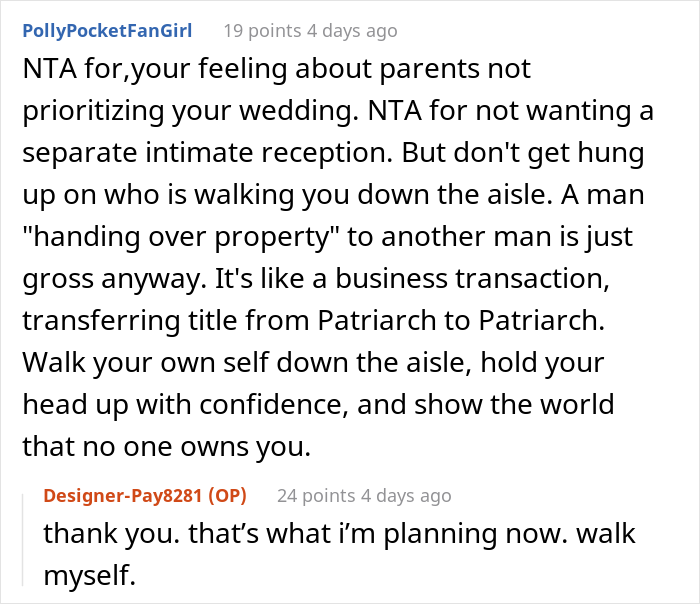 Bride-To-Be Asks If She's Wrong To Be Angry With Parents For Going On Vacation Instead Of Attending Her Wedding - 16