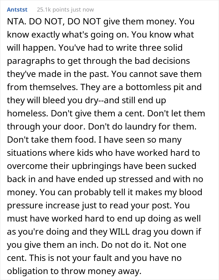 Daughter Is Upset Her Parents Only Listen To Her When They Need Money, So She Doesn't Give Them Any Despite Them Being Homeless Daughter Is Upset Her Parents Only Listen To Her When They Need Money, So She Doesn't Give Them Any Despite Them Being Homeless