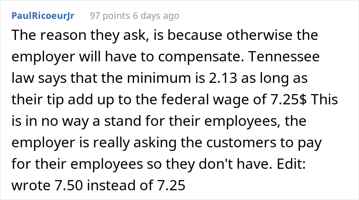 Restaurant Owner Berates Customers For Not Tipping Their Servers Who Work For $3 An Hour, Faces Major Backlash Online - 22