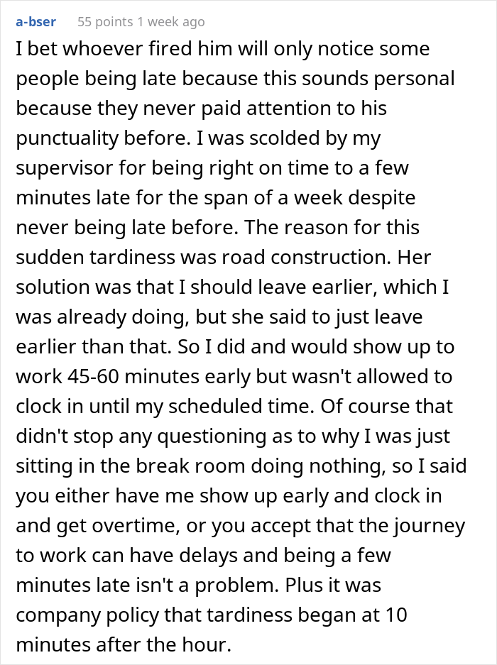 Longtime Worker Gets Fired For Being Late For The First Time Ever, So His Colleagues Let The Boss Know They're Not Disposable - 23
