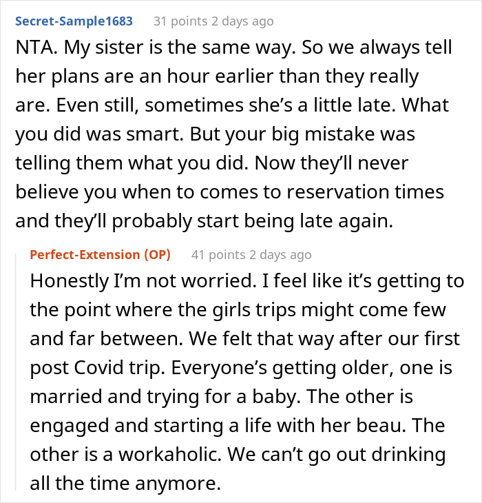 "Am I The Jerk For Telling My 'Always Late' Friends An Earlier Time So We'd Be On Time?"