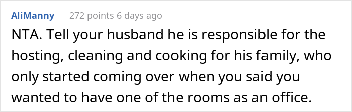 Tired Of Having To Host Husband’s Family All The Time, Woman Converts Guest Bedroom Into Her Office, Relationship Drama Ensues Tired Of Having To Host Husband’s Family All The Time, Woman Converts Guest Bedroom Into Her Office, Relationship Drama Ensues