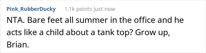 Woman Gets Called Out By Coworker For Wearing "Barely Any Clothes", Claps Back At Him, Wonders If She Crossed The Line