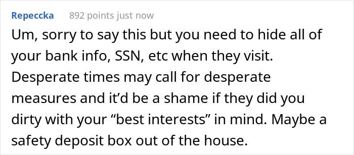 Daughter Is Upset Her Parents Only Listen To Her When They Need Money, So She Doesn't Give Them Any Despite Them Being Homeless Daughter Is Upset Her Parents Only Listen To Her When They Need Money, So She Doesn't Give Them Any Despite Them Being Homeless