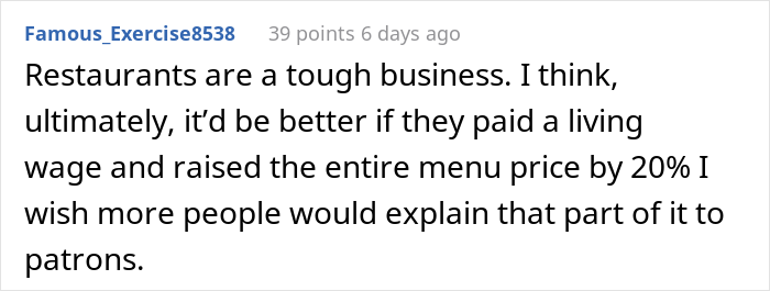 Restaurant Owner Berates Customers For Not Tipping Their Servers Who Work For $3 An Hour, Faces Major Backlash Online - 26