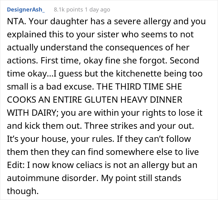 Man Praised For Kicking Sister Out After She Repeatedly Violated &ldquo;No Gluten&rdquo; Rule And Harmed His Child