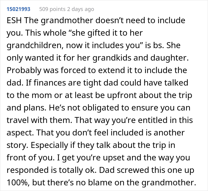16 Y.O. Daughter Disappointed With Her Father As He Did Not Invite Her On His New Family's Paris Vacation, Gets Called A Jerk