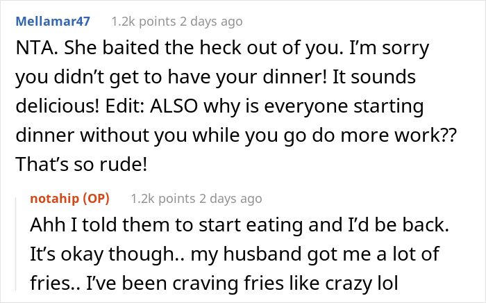 "My Bad For Not Cooking Enough": Pregnant Woman Left Hungry And Mad After Her MIL Ate Her Portion Of The Dinner