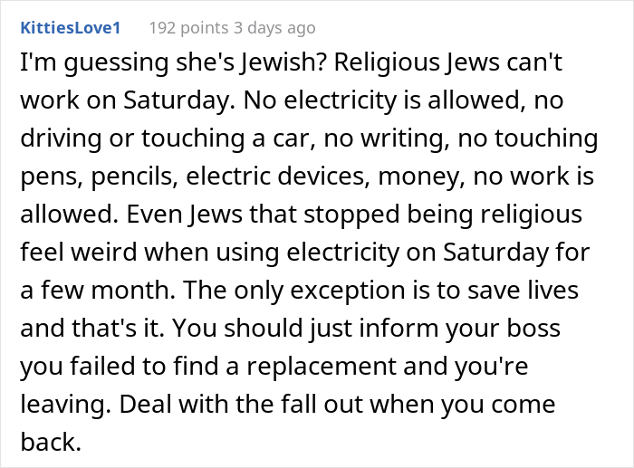 Woman's Sister Dies Unexpectedly, She Asks For A Day Off Work, But Coworker Says No Because Of Her Religious Beliefs - 20