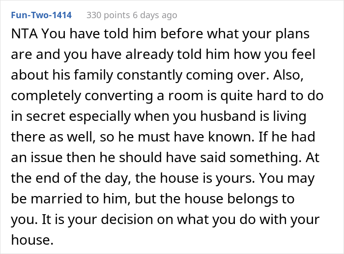 Tired Of Having To Host Husband’s Family All The Time, Woman Converts Guest Bedroom Into Her Office, Relationship Drama Ensues Tired Of Having To Host Husband’s Family All The Time, Woman Converts Guest Bedroom Into Her Office, Relationship Drama Ensues