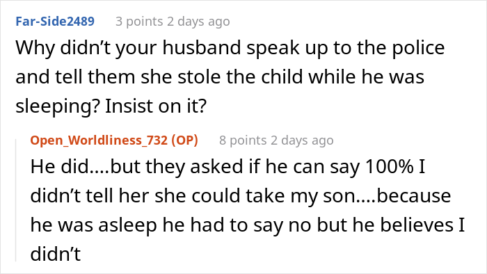 Woman Asks The Internet Whether She Was Wrong To Tell Her Mother She Can’t See Her Son Anymore After She Kidnapped Him - 37