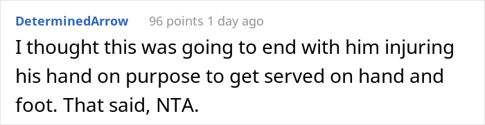 “I Said That He Could Starve”: Sexist Father-In-Law Left Family Gathering After Woman Refused To Serve Him Dinner “I Said That He Could Starve”: Sexist Father-In-Law Left Family Gathering After Woman Refused To Serve Him Dinner