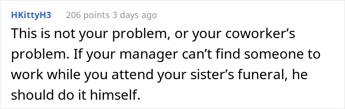 Woman's Sister Dies Unexpectedly, She Asks For A Day Off Work, But Coworker Says No Because Of Her Religious Beliefs - 19